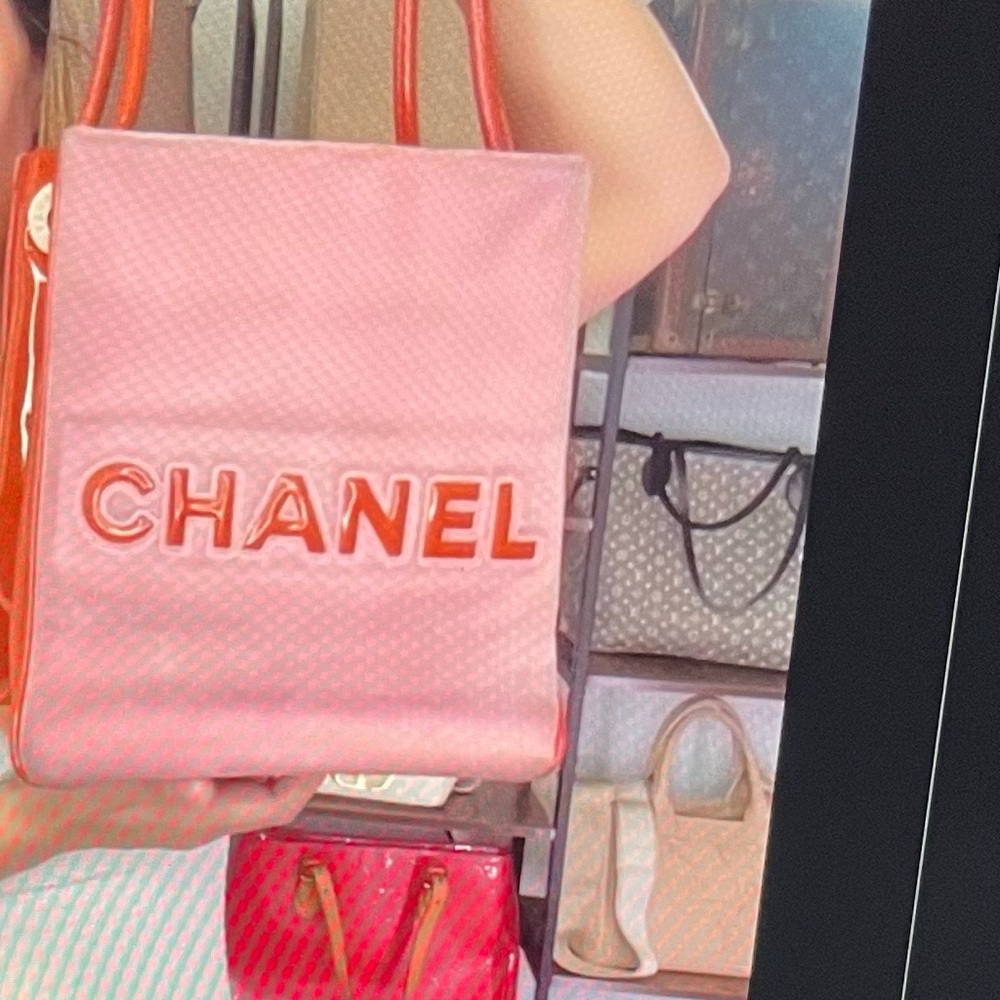 CHANEL Pink and Orange Tote Bag